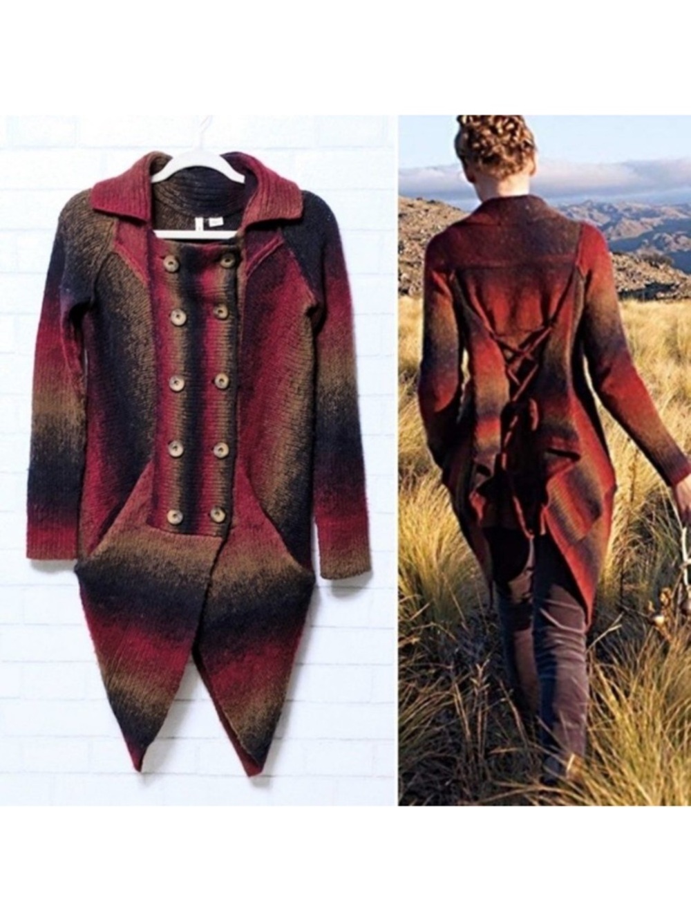 Anthropologie MOTH Rutledge Heather Ombre Sweater Cardigan S